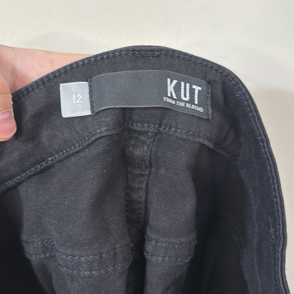 Kut From The Kloth Jane High Rise Black Shorts Size 12 - Picture 7 of 8